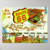 Route 66 van 1940 poster (Voorkant)