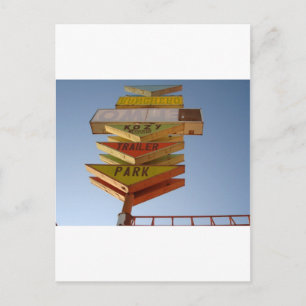 Route 66 van 1950 van de Route van de Teken Retro Briefkaart