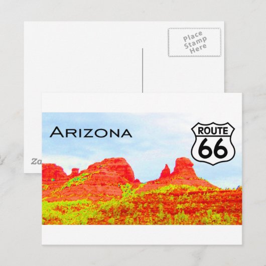 Route 66 van Arizona Landschap Briefkaart (Voorkant / Achterkant)