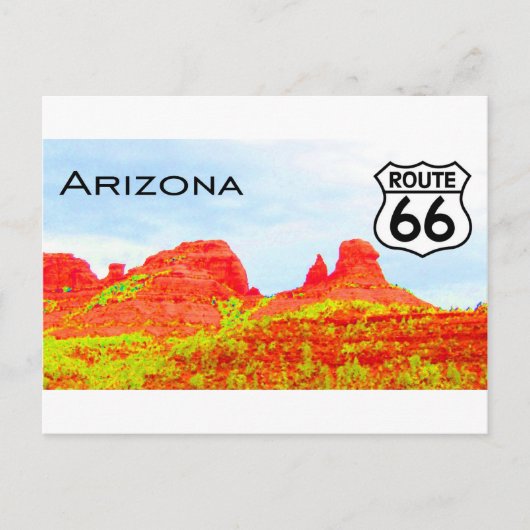 Route 66 van Arizona Landschap Briefkaart (Voorkant)