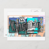 Route 66 van Arizona van Kingman Briefkaart (Voorkant / Achterkant)