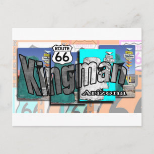 Route 66 van Arizona van Kingman Briefkaart