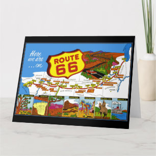 Route 66 van Los Angeles naar Chicago Bedankkaart