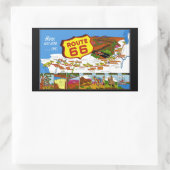 Route 66 van Los Angeles naar Chicago Rechthoekige Sticker (Tas)