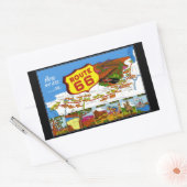 Route 66 van Los Angeles naar Chicago Rechthoekige Sticker (Envelop)