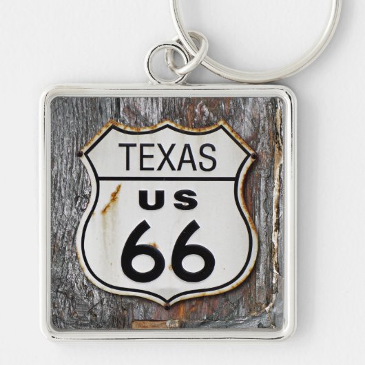 Route 66 van Texas Sleutelhanger (Voorkant)