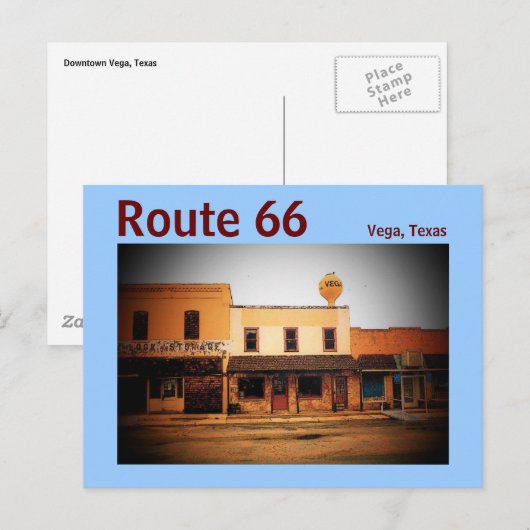 Route 66 (Vega) Briefkaart (Voorkant / Achterkant)