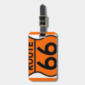 route 66 veiligheids sinaasappel past dit aan! bagagelabel (Voorkant verticaal)