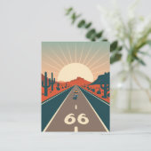 Route 66 Verenigde Staten  Motorrijden Briefkaart (Staand voorkant)
