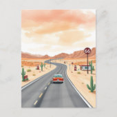 Route 66 Verenigde Staten  Watercolor Travel Briefkaart (Voorkant)