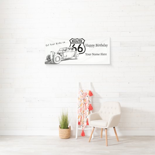 Route 66 Verjaardagsbanner Spandoek (Insitu)