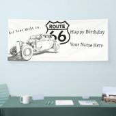 Route 66 Verjaardagsbanner Spandoek (Beurs)