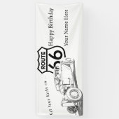 Route 66 Verjaardagsbanner Spandoek (Verticaal)