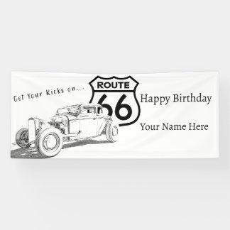 Route 66 Verjaardagsbanner Spandoek