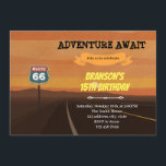 Route 66 verjaardagsthema Uitnodiging<br><div class="desc">Route 66 verjaardagsthema Uitnodiging</div>