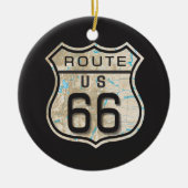 route 66 versiering 2 keramisch ornament (Voorkant)