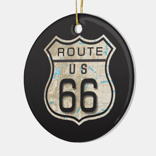 route 66 versiering 2 keramisch ornament (Links)