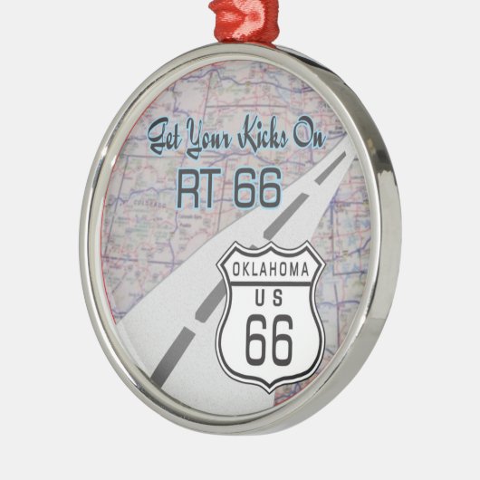 route 66 versiering metalen ornament (Links)