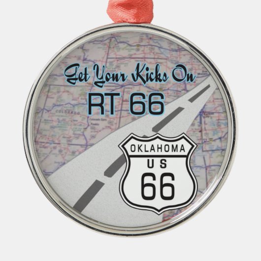 route 66 versiering metalen ornament (Voorkant)