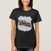 Route 66 Versteend bos Studebaker T-shirt (Voorkant)