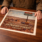 Route 66 Versteend Woud Arizona Poster