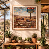 Route 66 Versteend Woud Arizona Poster