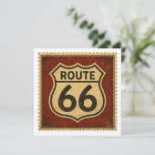 route 66 Verweerde Schild Retro Welkomst Kunst (Staand voorkant)