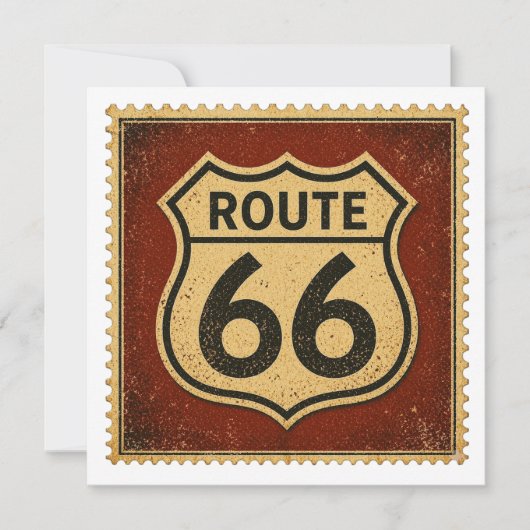 route 66 Verweerde Schild Retro Welkomst Kunst (Voorkant)