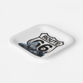 Route 66 vierkant bord (Gebogen)