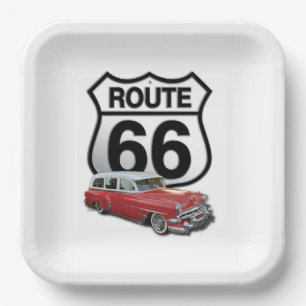 Route 66 vierkant papier bord