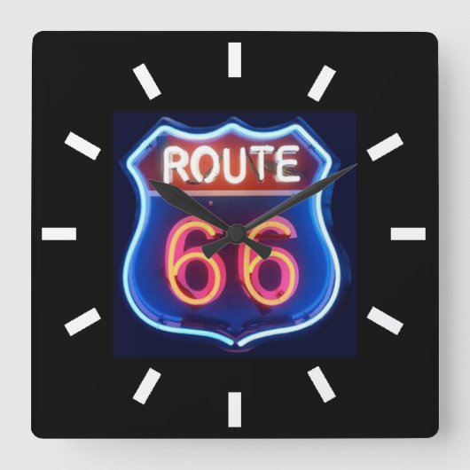 Route 66 vierkante klok (Voorkant)