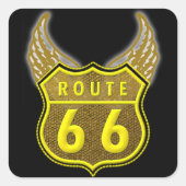 Route 66 vierkante sticker (Voorkant)