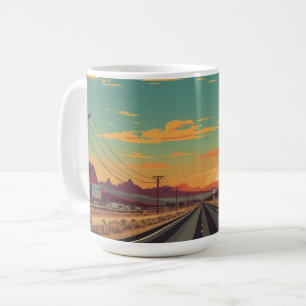 Route 66 Vintage Amerikaanse Roadtrip Kunst Koffiemok