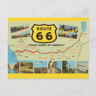 Route 66 Vintage Ansichtkaart Briefkaart