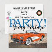 Route 66 - Vintage Cars- Kaart (Voorkant / Achterkant)