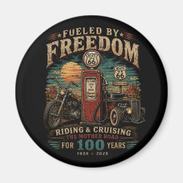 Route 66 Vintage Garage Memorabilia Magneet