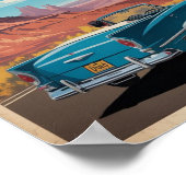 Route 66 Vintage Poster Muurkunst, Retro Amerika (Hoek)
