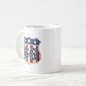 Route 66 Vintage Shield Heritage Koffiemok (Voorkant links)