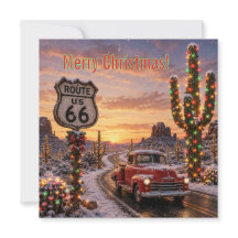 Route 66 Vintage Truck Kerstgroeten