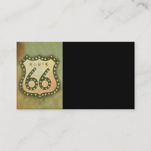 Route 66 visitekaartje Sjabloon Fotokunst (Voorkant)