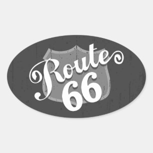 Route 66 Weatherboard Ovale Sticker