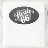 Route 66 Weatherboard Ovale Sticker (Tas)