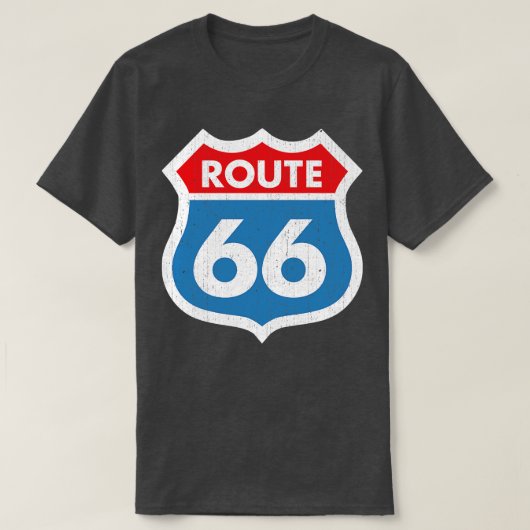 Route 66 Weathered T-shirt (Design voorkant)