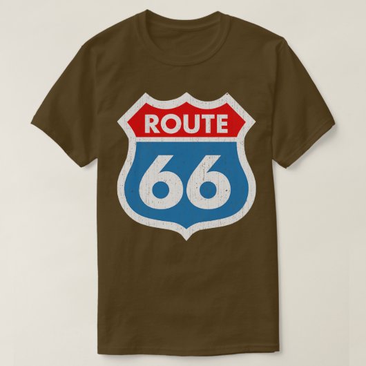 Route 66 Weathered T-shirt (Design voorkant)