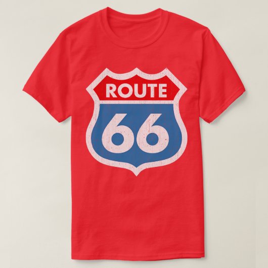 Route 66 Weathered T-shirt (Design voorkant)