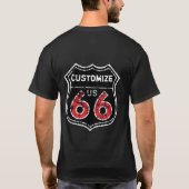 Route 66 Wegwijzer Gepersonaliseerd met jouw naam T-shirt (Achterkant)