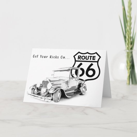 Route 66 Wenskaart Bedankkaart (Voorkant)