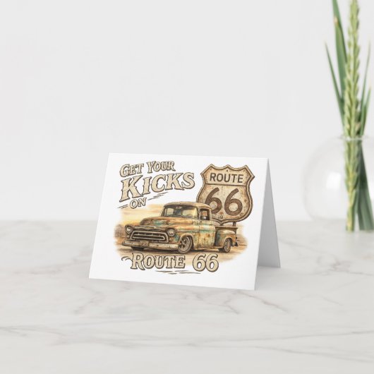 Route 66 wenskaart bedankkaart (Voorkant)