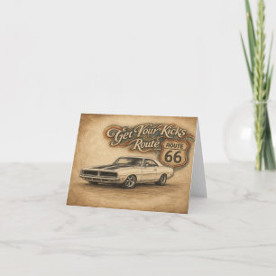 Route 66 wenskaart bedankkaart