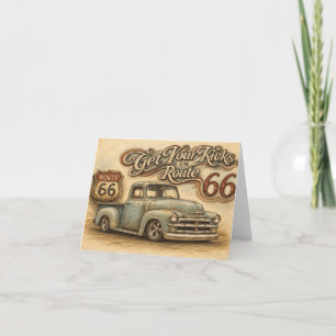 Route 66 wenskaart bedankkaart